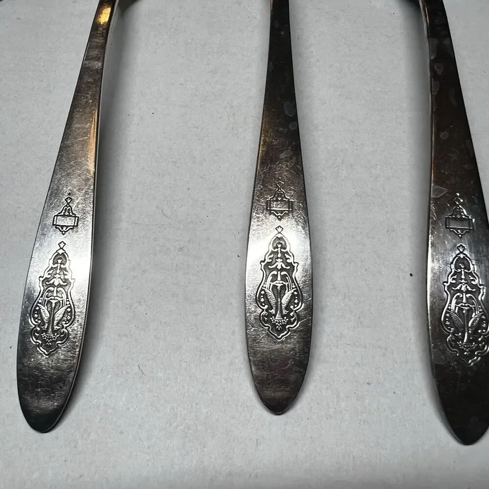 Oneida 1923 BIRD OF PARADISE Antique Silverplate Serving Spoons Set of 6